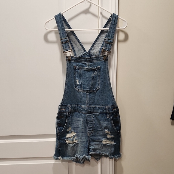 SO Denim - SO Women's Blue Denim Overalls